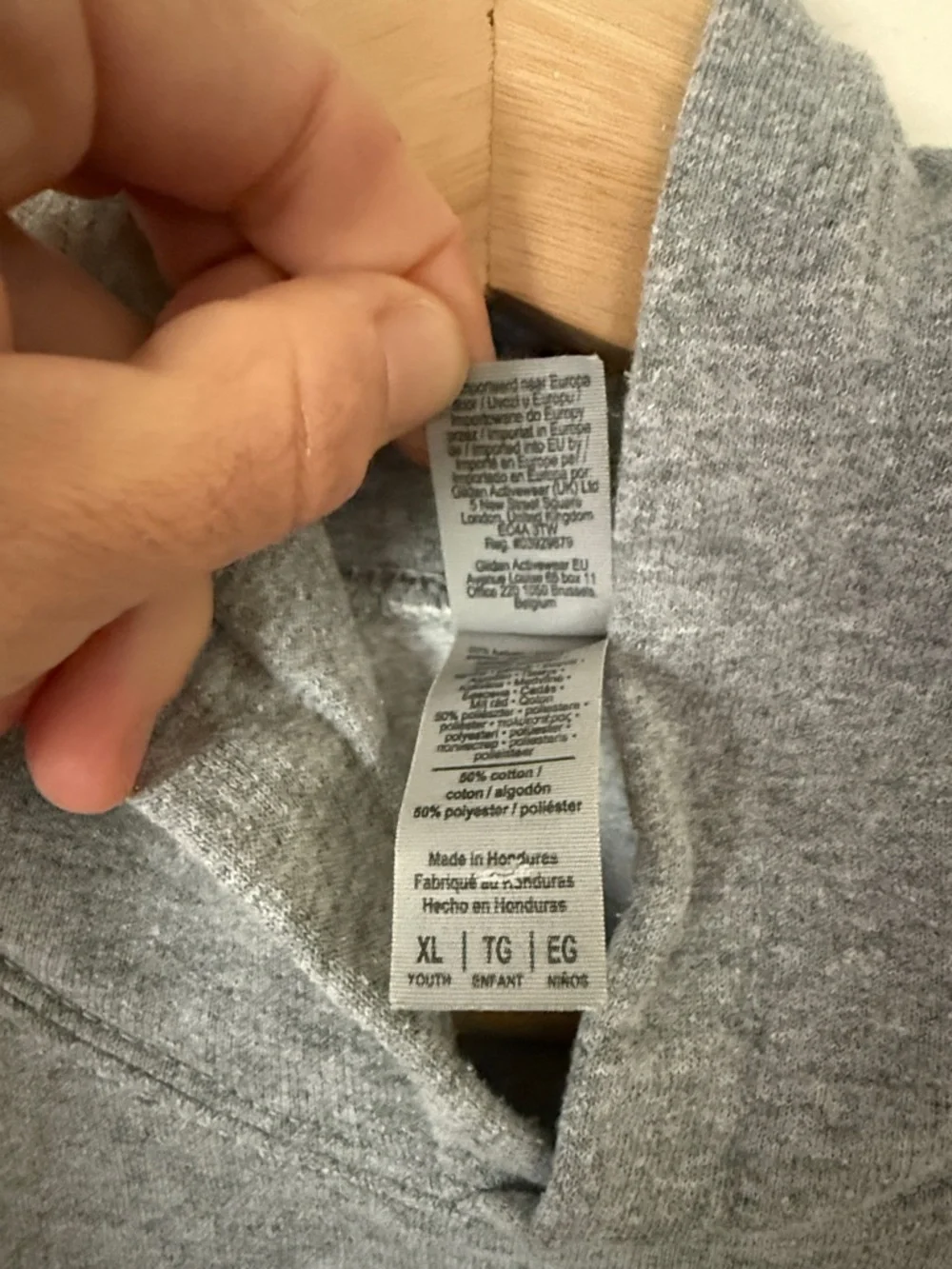 Gildan VAIL Gray Pullover Hoodie Sz YXL